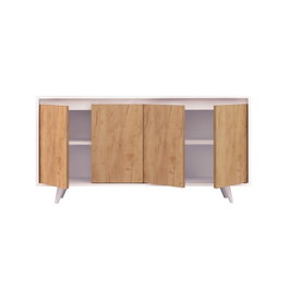 Hanah Home Nossa Consola Roble y Blanco